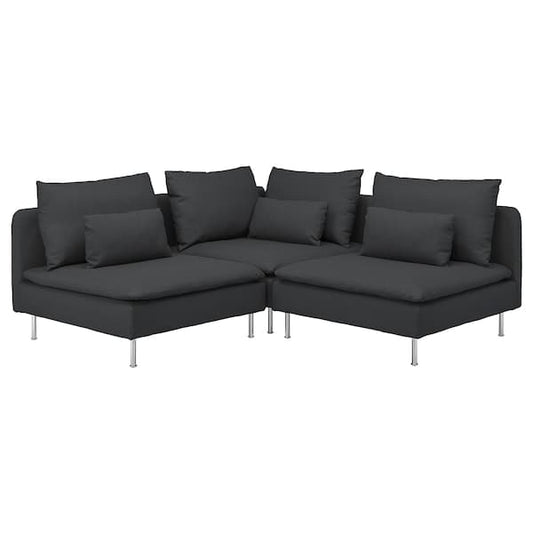 SÖDERHAMN 3 seater corner sofa, Fridtuna dark grey , - best price from Maltashopper.com 59449583