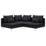 SÖDERHAMN corner sofa, 3-seat, Hillared anthracite, 192x14x99 cm