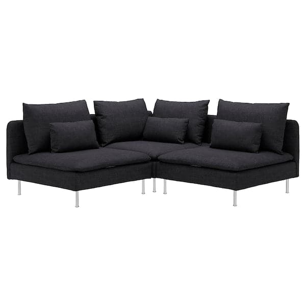 Ikea SÖDERHAMN - 3-seater corner sofa, Hillared anthracite ,