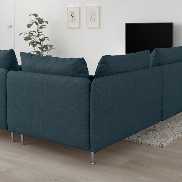 SÖDERHAMN - 3-seater corner sofa, Hillared dark blue , - best price from Maltashopper.com 89430563