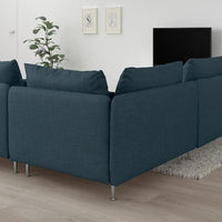 SÖDERHAMN - 3-seater corner sofa, Hillared dark blue , - best price from Maltashopper.com 89430563