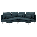 SÖDERHAMN corner sofa, 3-seat, Hillared dark blue, 192x14x99 cm