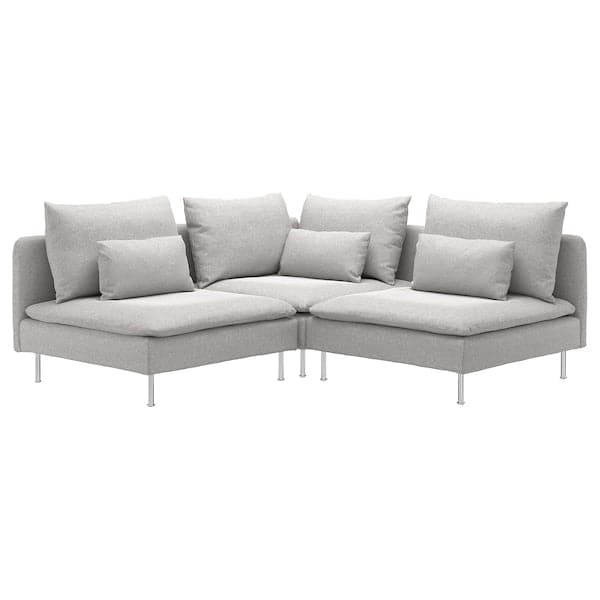SÖDERHAMN - 3-seater corner sofa, Tallmyra white/black , - best price from Maltashopper.com 29430617