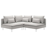 SÖDERHAMN corner sofa, 3-seat, Tallmyra white/black, 192x14x99 cm