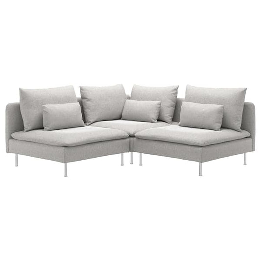 Ikea SÖDERHAMN - 3-seater corner sofa, Tallmyra white/black ,