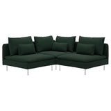 SÖDERHAMN corner sofa, 3-seat, Tallmyra dark green, 192x14x99 cm