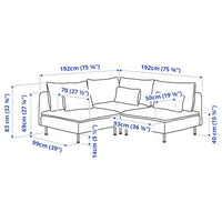 SÖDERHAMN 3-seater corner sofa, Tonerud grey , - Premium Sofas from Ikea - Just €1013.99! Shop now at Maltashopper.com
