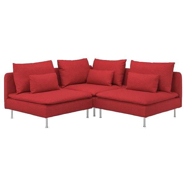 SÖDERHAMN - 3-seater corner sofa, Tonerud red - best price from Maltashopper.com 59514413