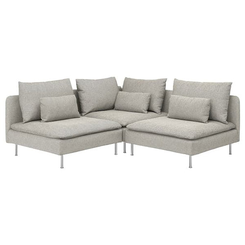 SÖDERHAMN 3-seater corner sofa - Beige/brown Viarp