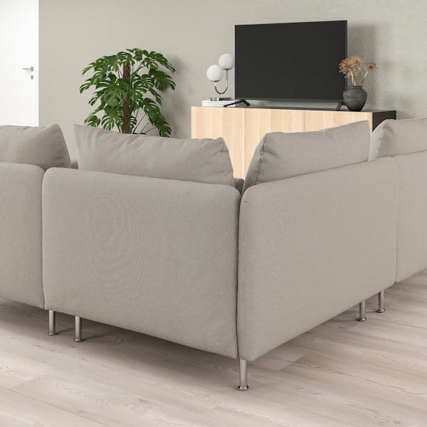SÖDERHAMN 4 seater corner sofa with open end piece/Fridtuna light beige , - best price from Maltashopper.com 79449662