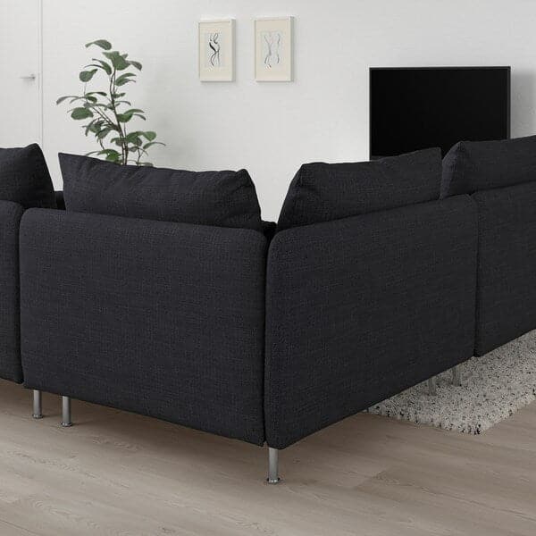 Ikea SÖDERHAMN - 4-seater corner sofa, open end/Hillared anthracite ,
