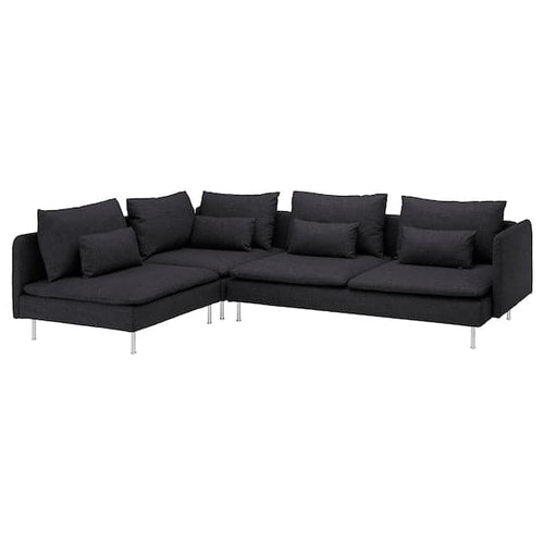 SÖDERHAMN - 4-seater corner sofa, open end/Hillared anthracite ,