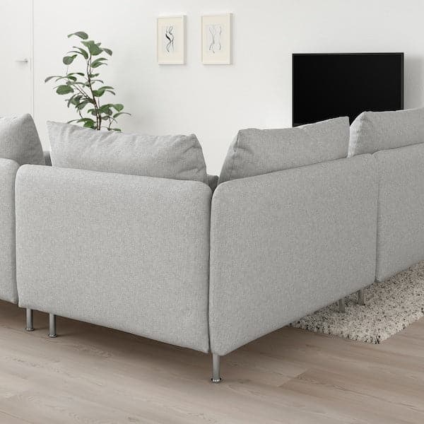 Ikea SÖDERHAMN - 4 seater corner sofa, open end/Tallmyra white/black ,