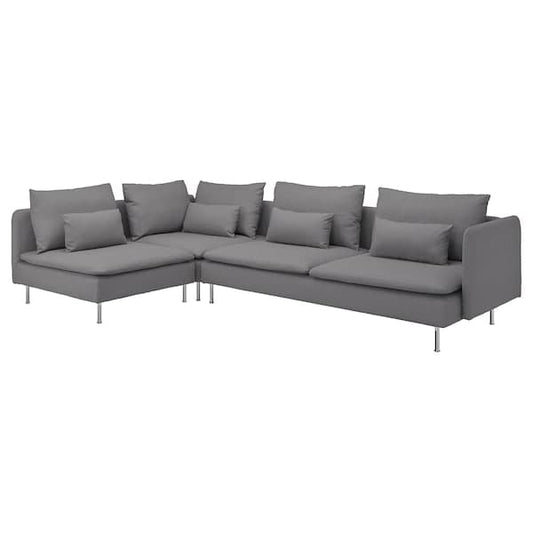 Ikea SÖDERHAMN 4-seater corner sofa, with open end / gray Tonerud , ikea_check