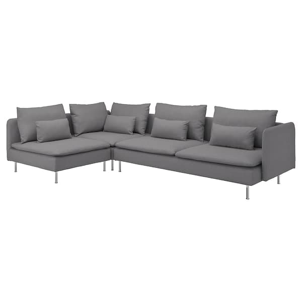 Ikea SÖDERHAMN 4-seater corner sofa, with open end / gray Tonerud , ikea_check