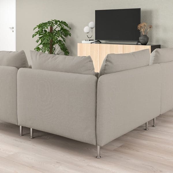 Ikea SÖDERHAMN Corner sofa, 6 seats, Fridtuna light beige , ikea_check