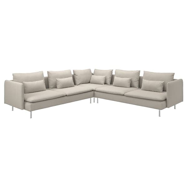 Ikea SÖDERHAMN Corner sofa, 6 seats, Fridtuna light beige , ikea_check