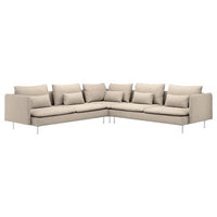 SÖDERHAMN - 6 seater corner sofa, Hillared beige , - best price from Maltashopper.com 79430568