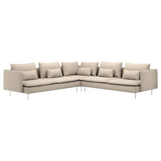 Ikea SÖDERHAMN - 6 seater corner sofa, Hillared beige , ikea_check