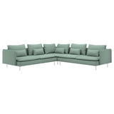 SÖDERHAMN corner sofa, 6-seat, Tallmyra light green, 291x14x99 cm