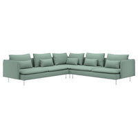 SÖDERHAMN - 6 seater corner sofa, Tallmyra light green , - best price from Maltashopper.com 59430625