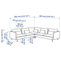 SÖDERHAMN Corner sofa with 6 seats, Tonerud gray , - Premium Sofas from Ikea - Just €2066.99! Shop now at Maltashopper.com