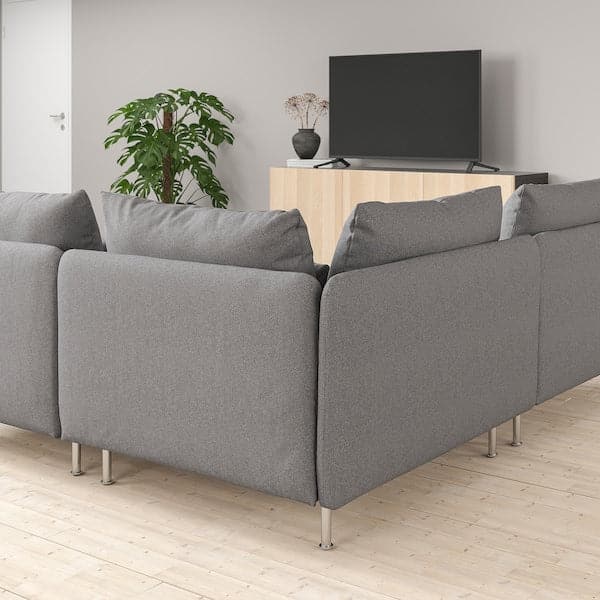 SÖDERHAMN Corner sofa with 6 seats, Tonerud gray , - best price from Maltashopper.com 09452078