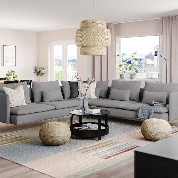 Ikea SÖDERHAMN Corner sofa with 6 seats, Tonerud gray ,
