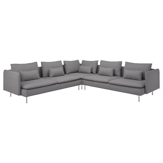 Ikea SÖDERHAMN Corner sofa with 6 seats, Tonerud gray ,