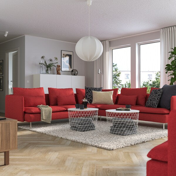 SÖDERHAMN - 6 seater corner sofa, Tonerud red - best price from Maltashopper.com 29514424