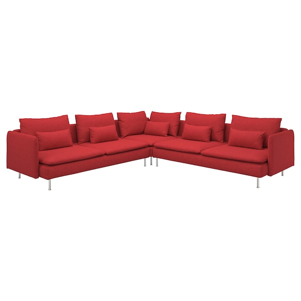 SÖDERHAMN - 6 seater corner sofa, Tonerud red