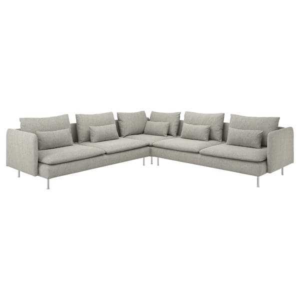 SÖDERHAMN Corner sofa 6 seater - Viarp beige/brown ,