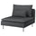 SÖDERHAMN 1-seater element, Fridtuna dark grey ,