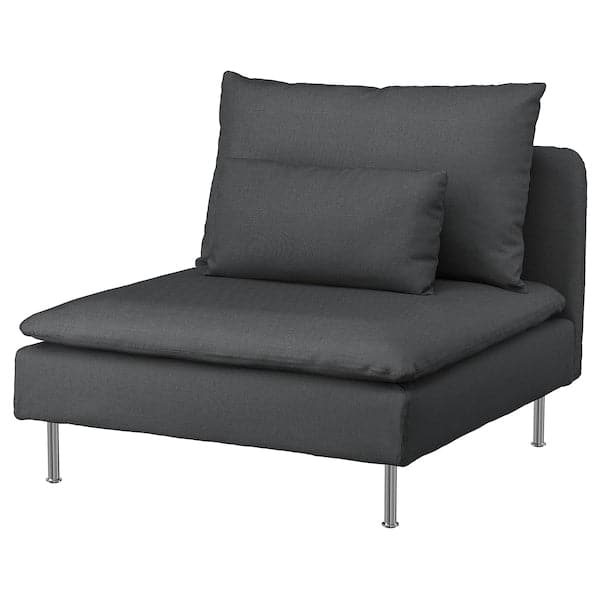 SÖDERHAMN 1-seater element, Fridtuna dark grey ,