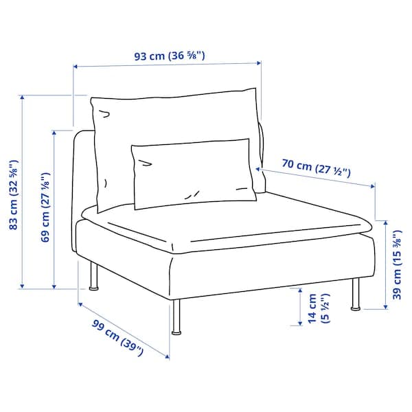 SÖDERHAMN 1-seater element, Tonerud grey , - Premium Sofas from Ikea - Just €311.99! Shop now at Maltashopper.com