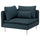 SÖDERHAMN corner section, Hillared dark blue, 99 cm