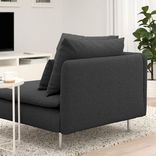 SÖDERHAMN - Corner modular element, Tallmyra smoke grey , - best price from Maltashopper.com 29430636
