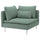 SÖDERHAMN corner section, Tallmyra light green, 99 cm