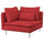 SÖDERHAMN - Corner Modular Element, Tonerud red