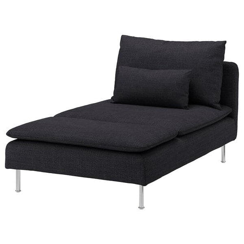 SÖDERHAMN - Chaise-longue cover, Hillared anthracite ,