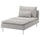 SÖDERHAMN cover for chaise longue section, Tallmyra white/black