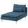SÖDERHAMN - Chaise-longue cover, Tallmyra blue ,