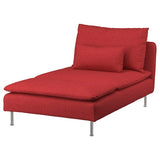 SÖDERHAMN cover for chaise longue, Tonerud red