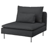 SÖDERHAMN cover for 1-seat section, Fridtuna dark grey