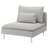 SÖDERHAMN cover for 1-seat section, Tallmyra white/black