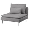 SÖDERHAMN cover for 1-seat section, Tonerud grey