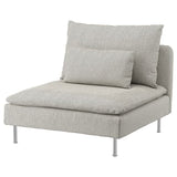 SÖDERHAMN cover for 1-seat section, Viarp beige/brown