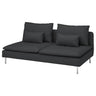 SÖDERHAMN cover for 3-seat section, Fridtuna dark grey