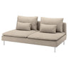 SÖDERHAMN cover for 3-seat section, Hillared beige