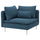 SÖDERHAMN cover for corner section, Tallmyra blue